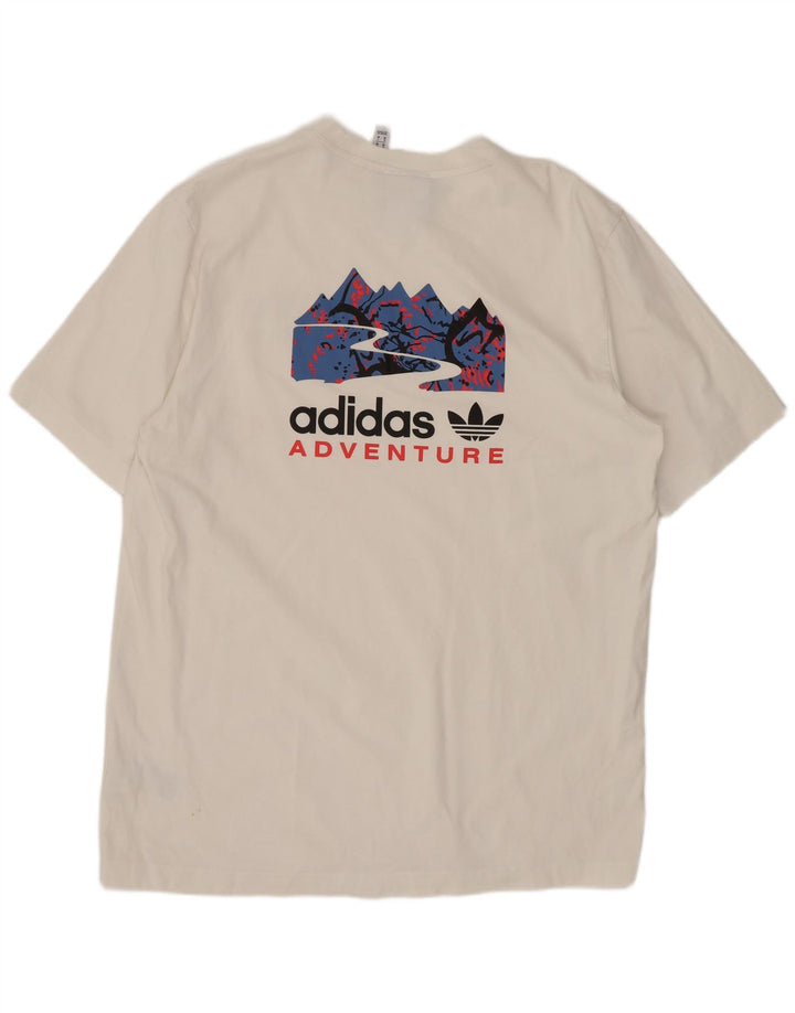 Adidas T-shirt graphique pour homme Blanc moyen Sports