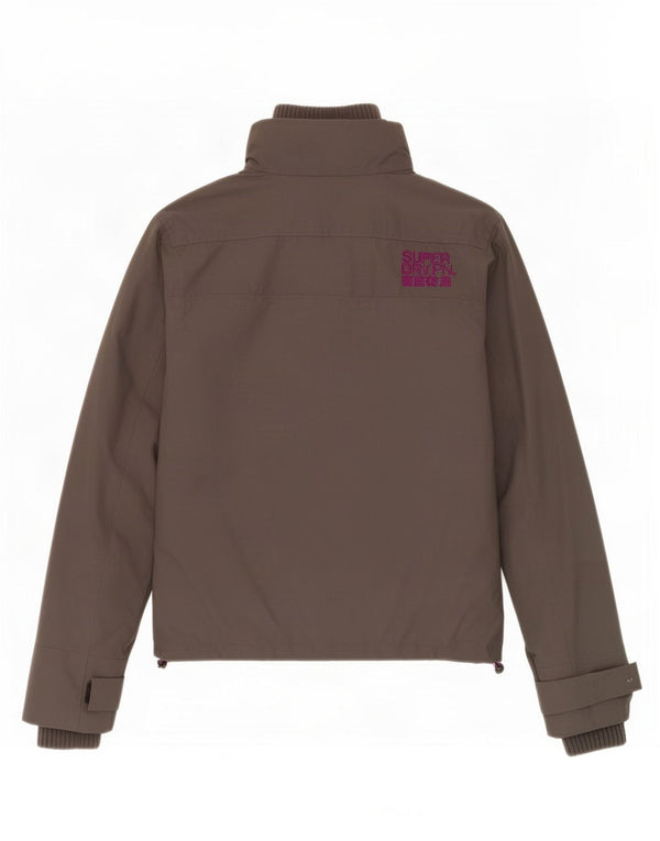 Superdry Veste coupe-vent graphique The Windcheater pour femme UK 10 Small Gris
