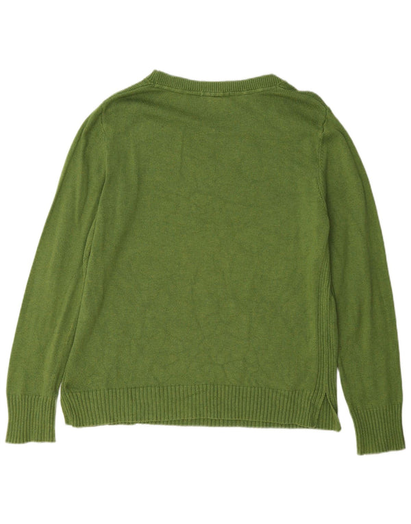 White Stuff Pull col bateau pour femme UK 16 Large Vert Coton