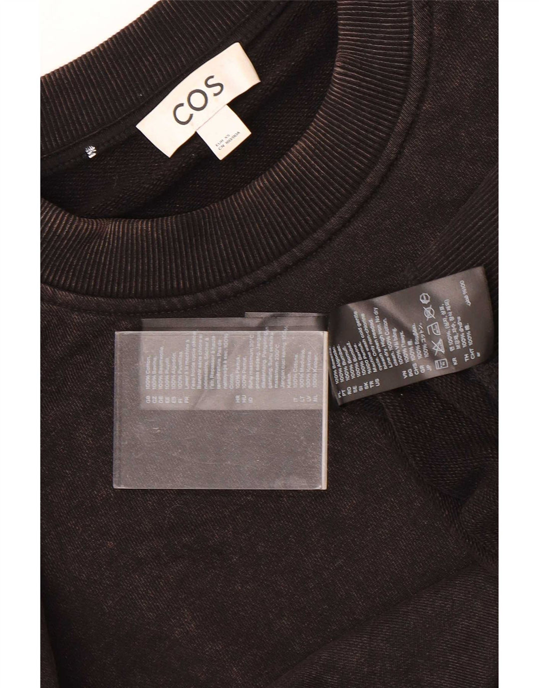 Cos Sweat-shirt coupe ample pour homme XS Noir
