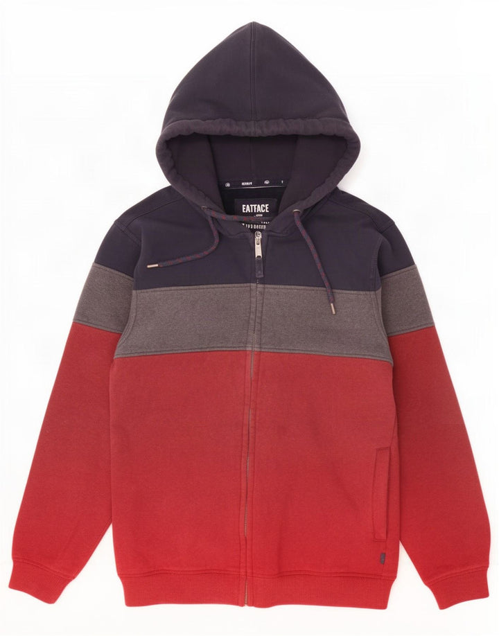 Fat Face Sweat à capuche zippé pour homme Medium Multicolore Colourblock