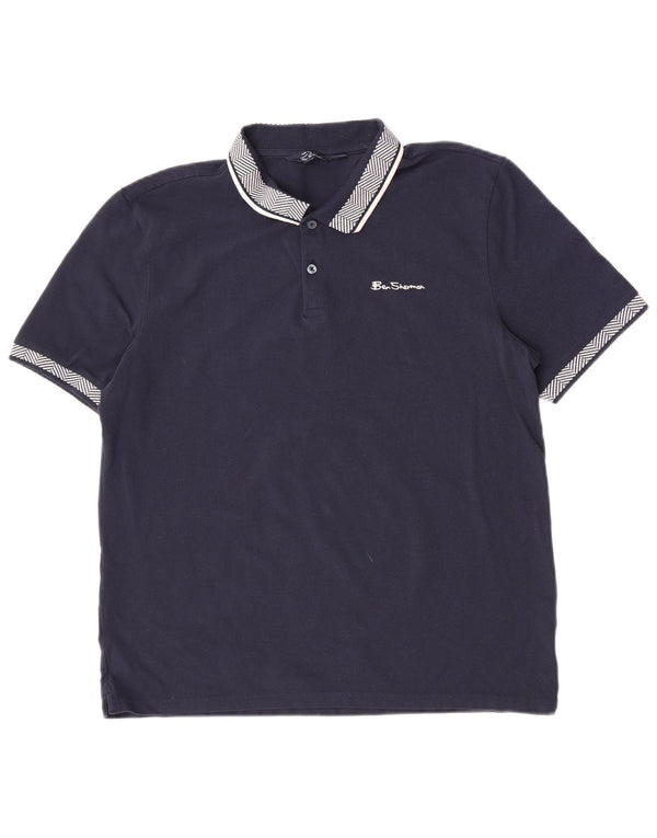 Ben Sherman Polo Homme Grand Coton Rayé Bleu Marine