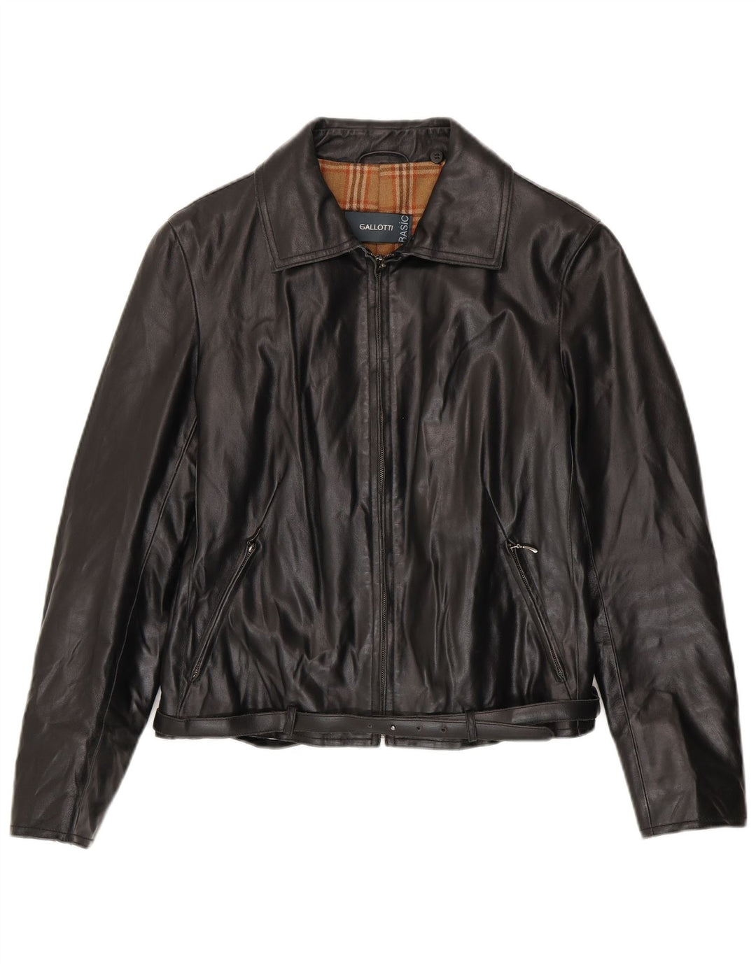Gallotti Veste en cuir pour homme IT 46 Petit cuir noir