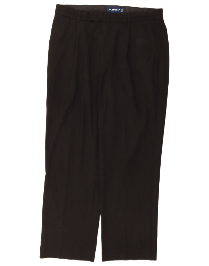 Ralph Lauren Pantalon Chino Pegged Homme W36 L32 Noir Polyester