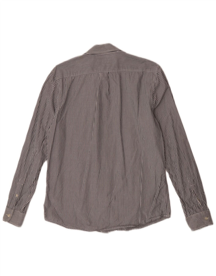 Wrangler Chemise coupe classique pour homme en coton à fines rayures gris moyen