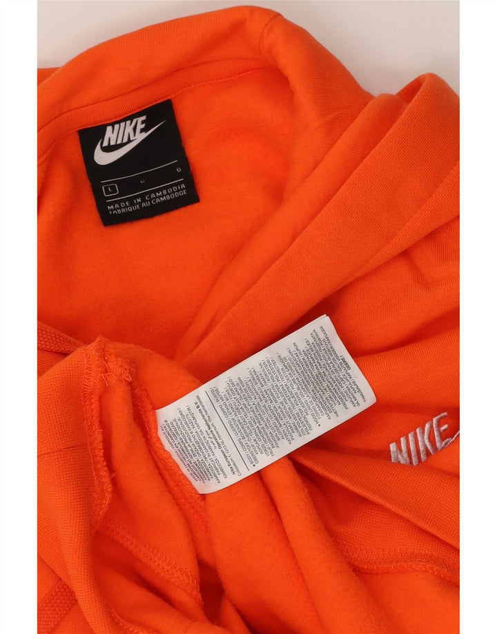 Nike Pull à capuche pour homme en coton orange Taille L