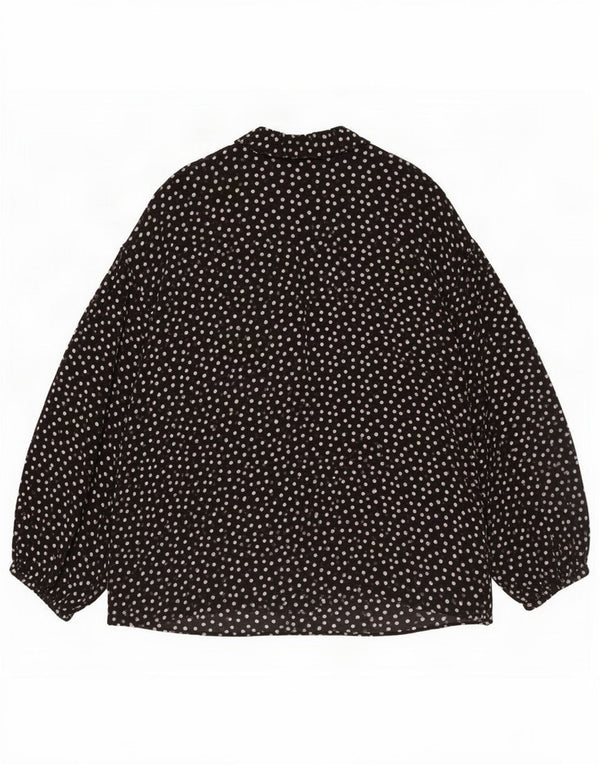 Marks & Spencer Chemisier à manches longues pour femme UK 46 Grand pois noir