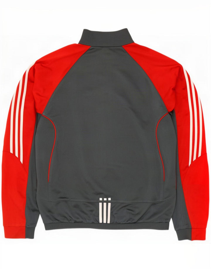 Adidas Veste de survêtement pour homme XL Gris Colorblock Polyester
