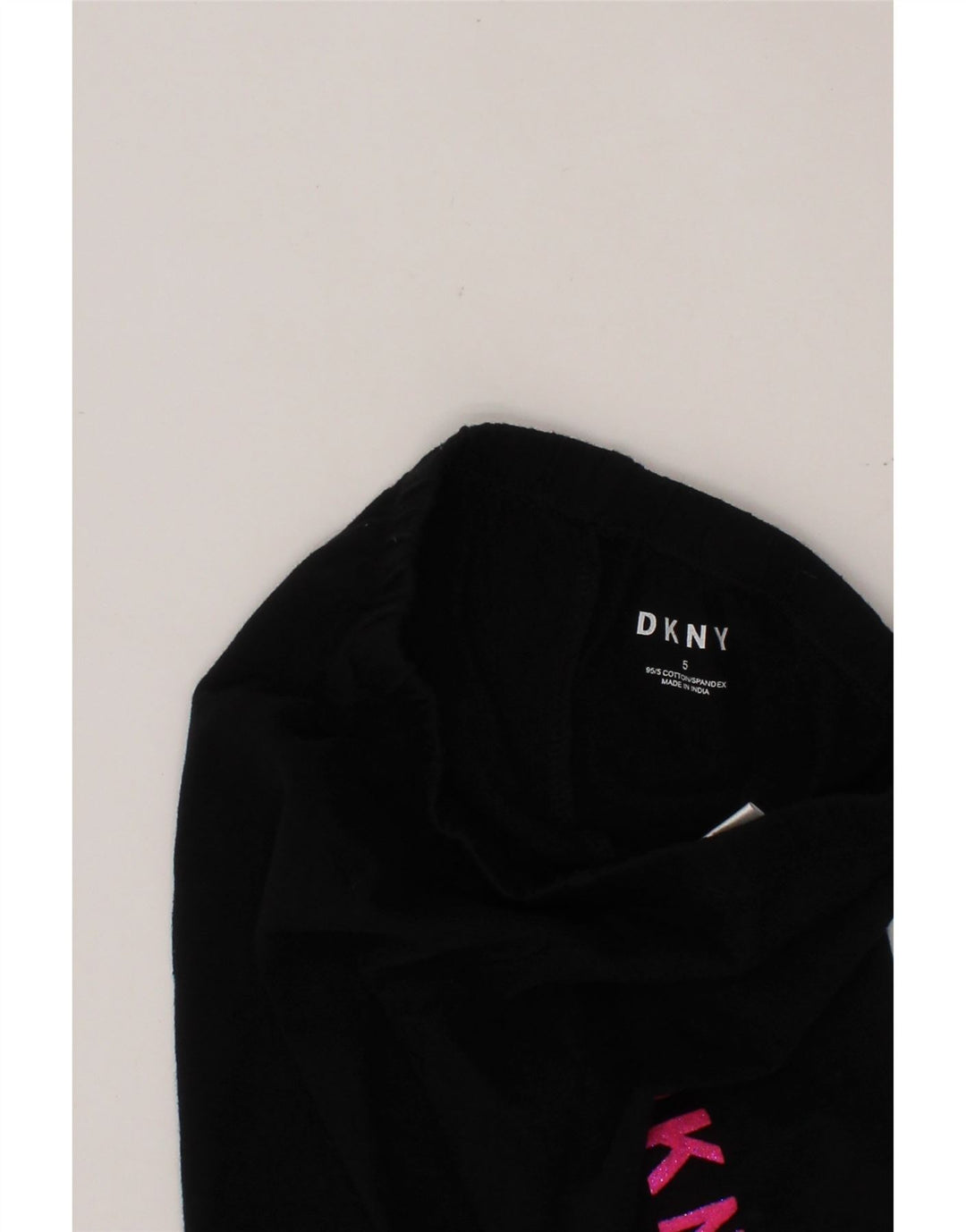 DKNY Short de sport graphique fille 4-5 ans coton noir