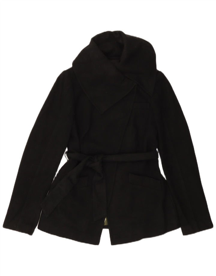 TED BAKER Trench-Coat Femme Taille 2 Petite Laine Noire