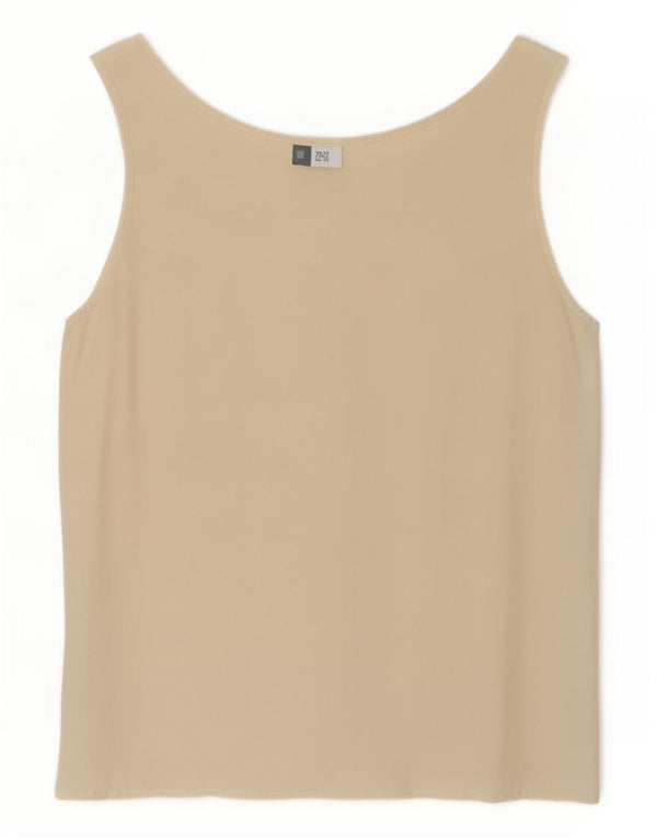 Coocoon Chemisier sans manches pour femme UK 44 Large en soie blanc cassé