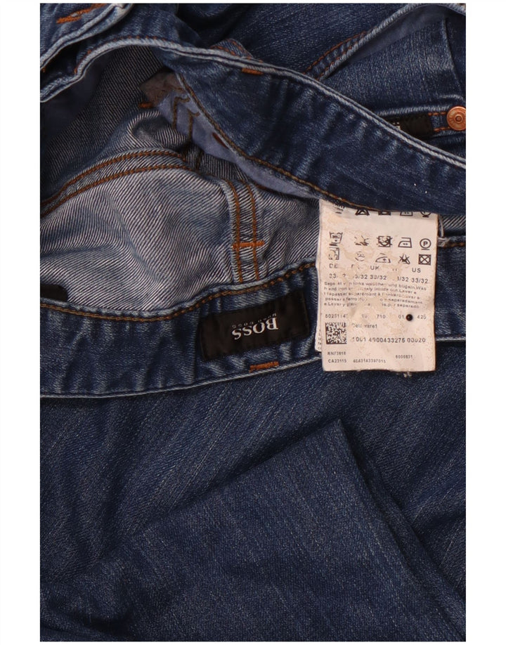 HUGO BOSS Femme Jean Slim W33 L32 Bleu Coton