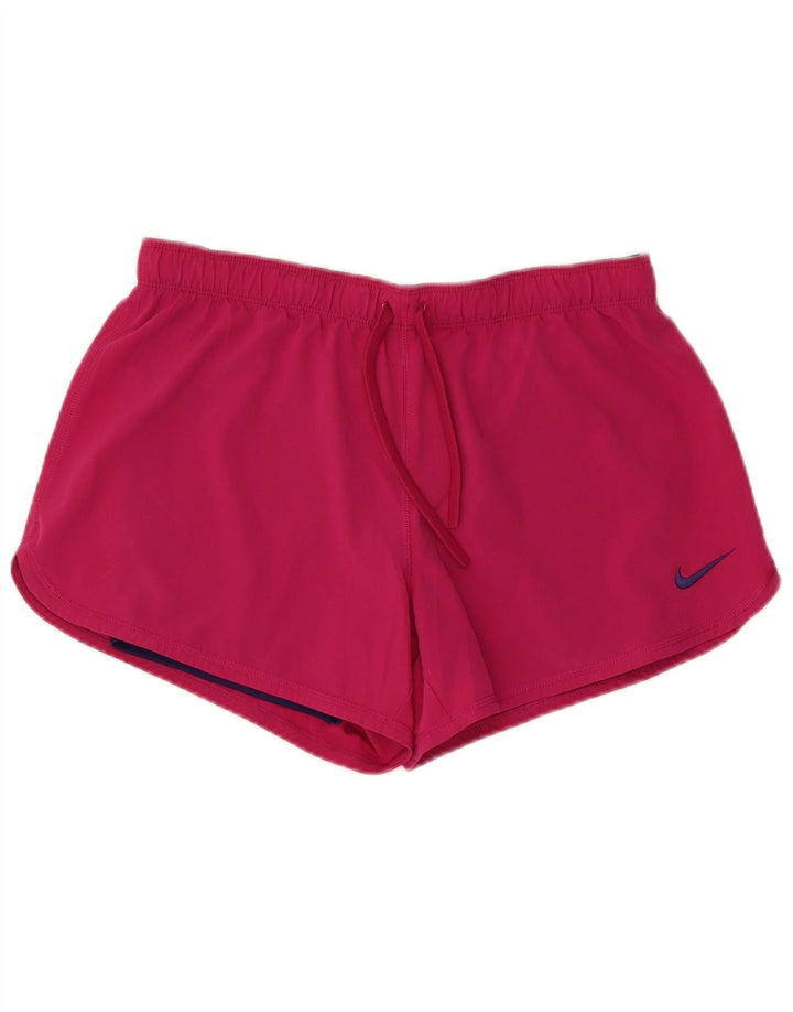 NIKE Short de sport Dri Fit pour femme UK 14 Polyester rose moyen