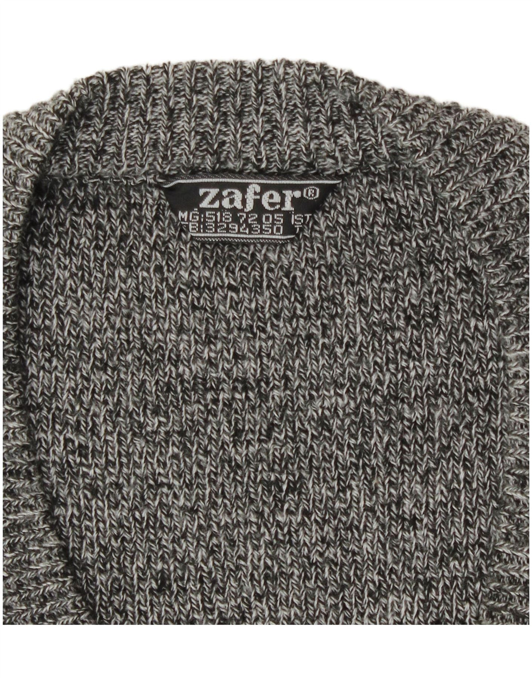 vintage Mens Cardigan Pull Grand Gris Fair Isle