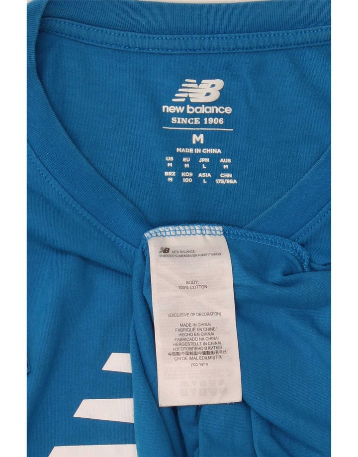 New Balance T-Shirt Graphique Homme Bleu Moyen Coton