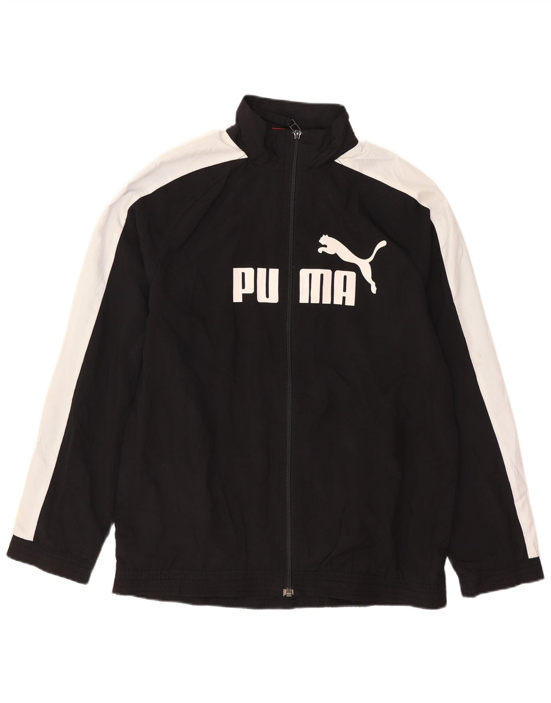 PUMA Veste de survêtement graphique pour garçon 11-12 ans Noir Colourblock