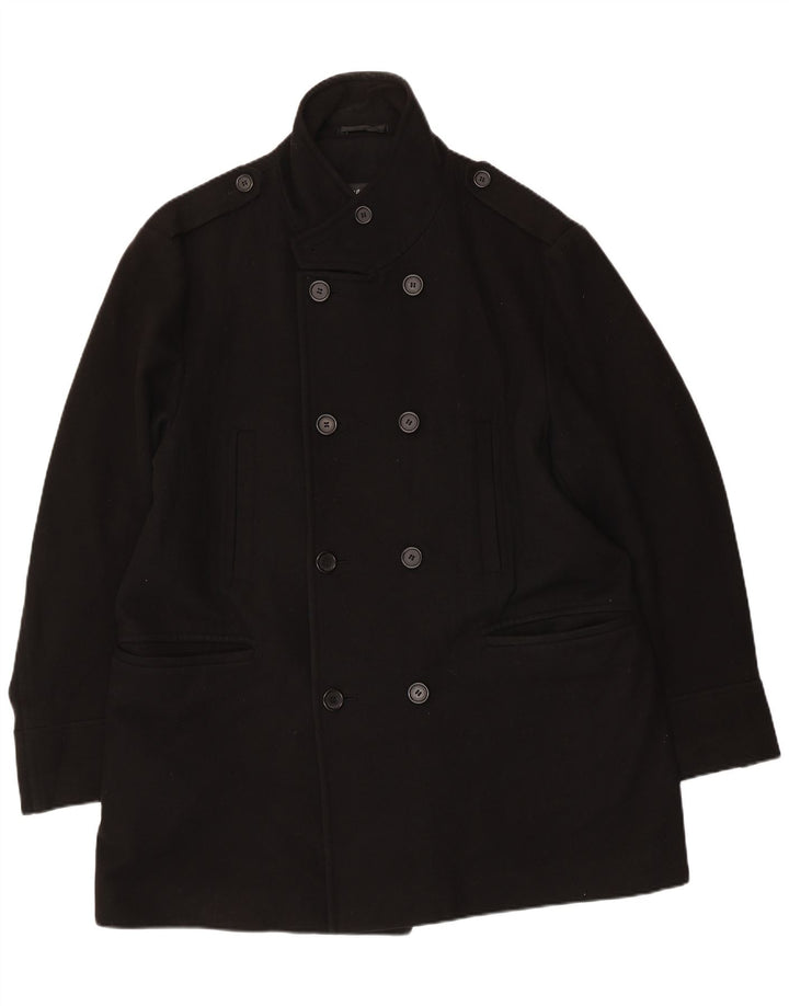 Marks & Spencer Manteau double boutonnage pour homme UK 42 XL Laine noire