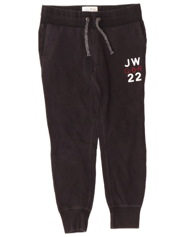 JACK WILLS Pantalon de survêtement graphique pour femme Joggers UK 12 Medium Noir