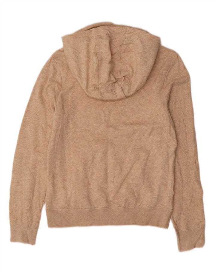 NIKE Pull à capuche pour femme UK 6 XS en coton moucheté beige