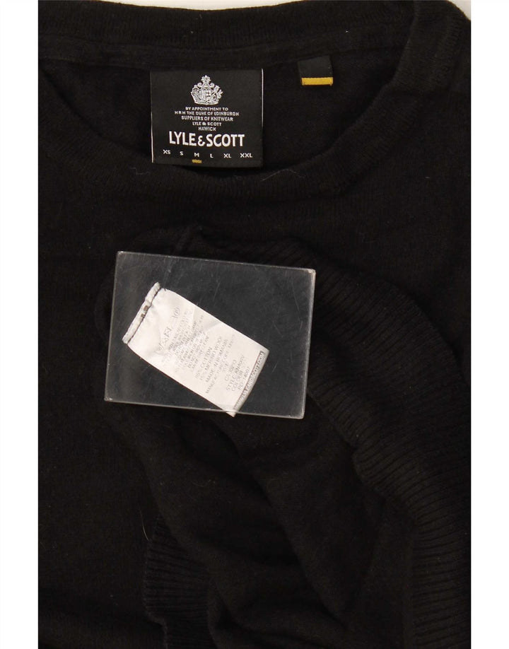 Lyle & Scott Pull Col Rond Homme Noir Moyen Coton