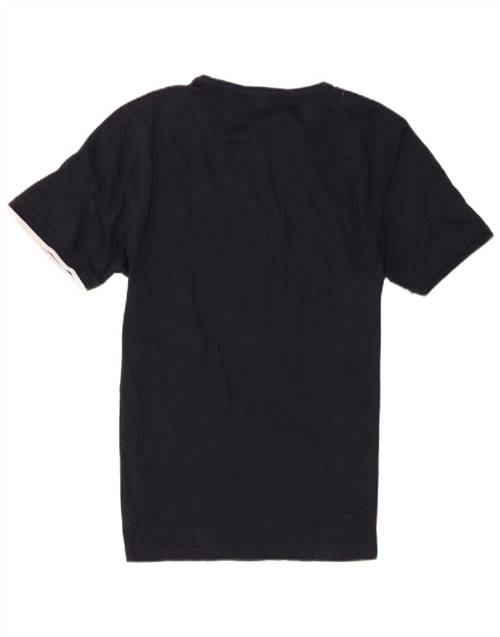 Reiss T-Shirt Regular à Manches Courtes Homme Noir Moyen Coton
