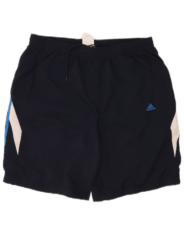 Adidas Short de sport pour homme XL Bleu marine Colorblock Polyester