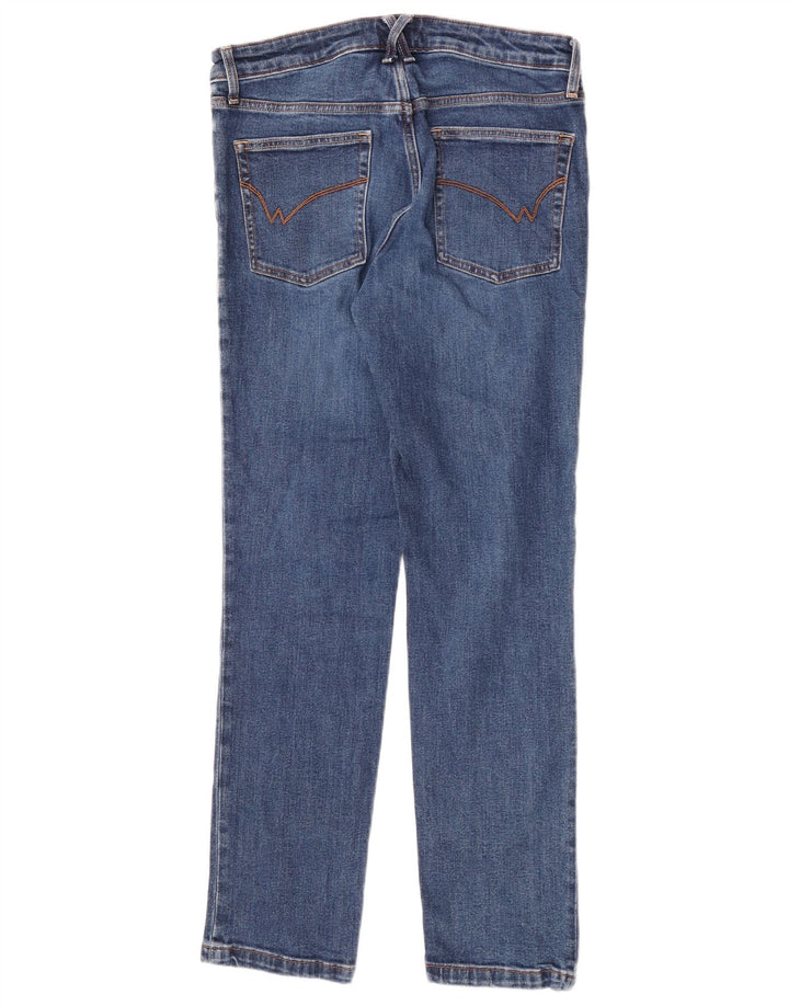 Jean droit White Stuff pour femme UK 12 Medium W30 L30 Bleu Coton
