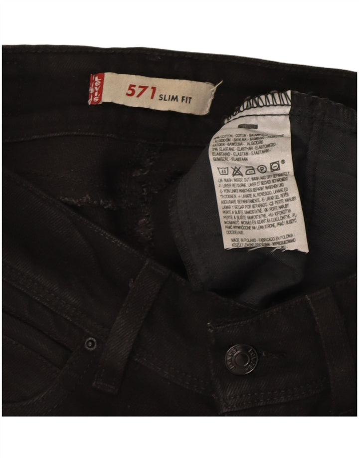 Levi's Jean Slim 571 Femme W26 L30 Coton Noir