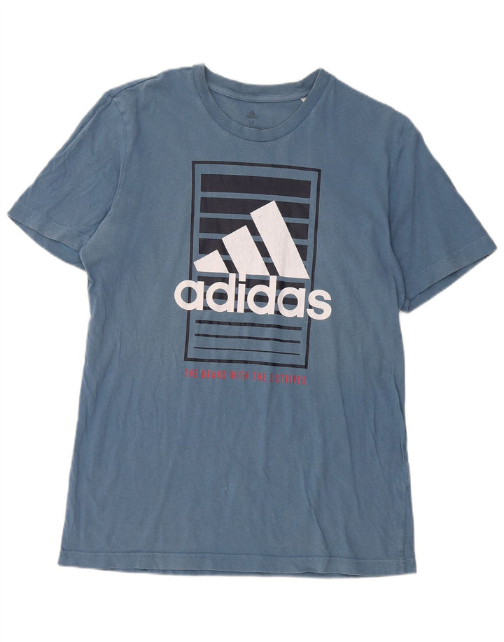 Adidas T-Shirt Graphique Homme Bleu Moyen