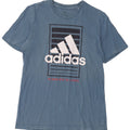 Adidas T-Shirt Graphique Homme Bleu Moyen