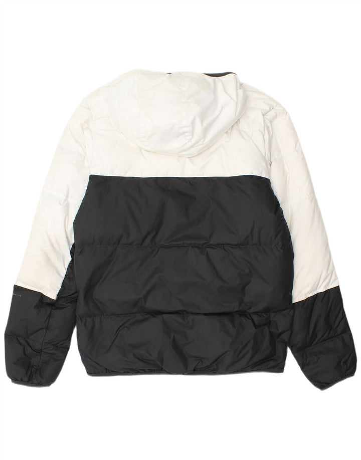 Nike Veste matelassée à capuche pour homme UK 36 Petit Noir Polyester Colorblock