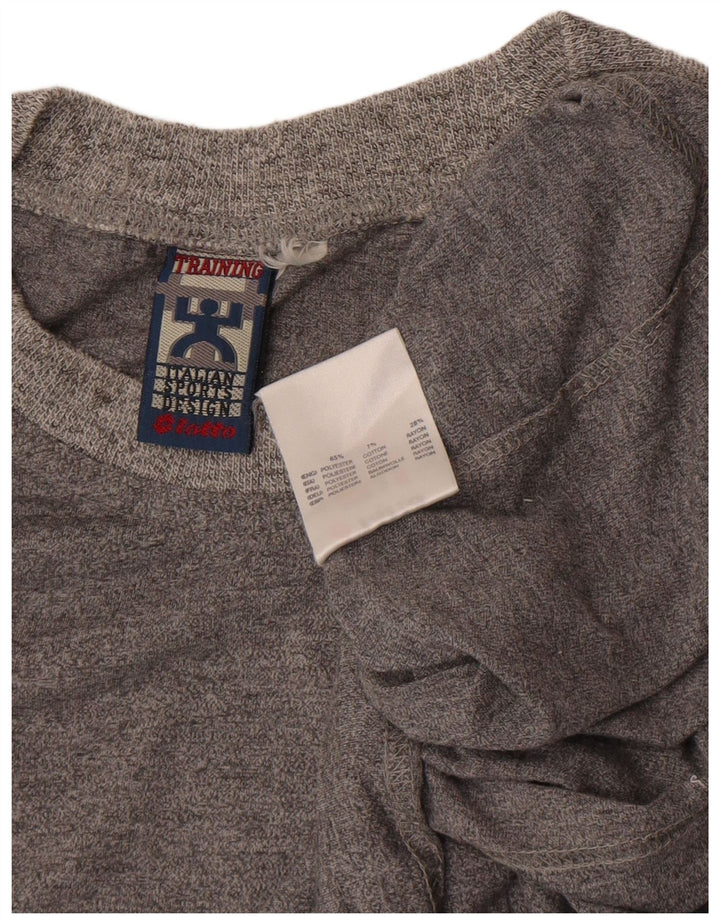 LOTTO T-Shirt Graphique Homme XL Gris Moucheté Polyester