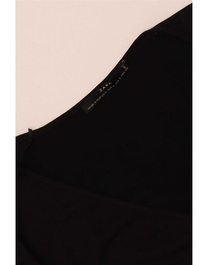 Zara Haut surdimensionné à manches longues pour femme UK 10 Small Noir