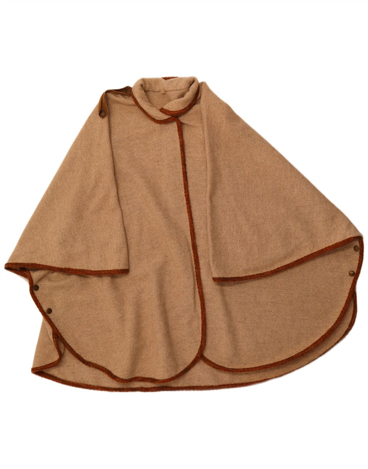 VINTAGE Manteau Poncho Femme Taille Unique Marron