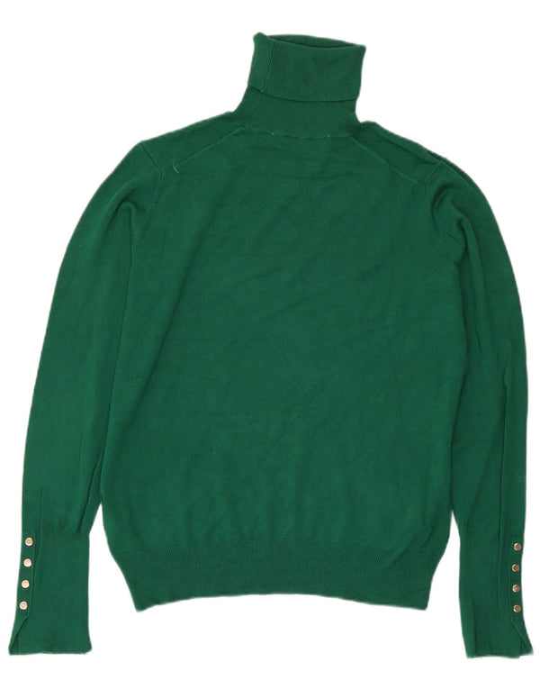 Zara Pull col roulé pour femme UK 12 Viscose vert moyen