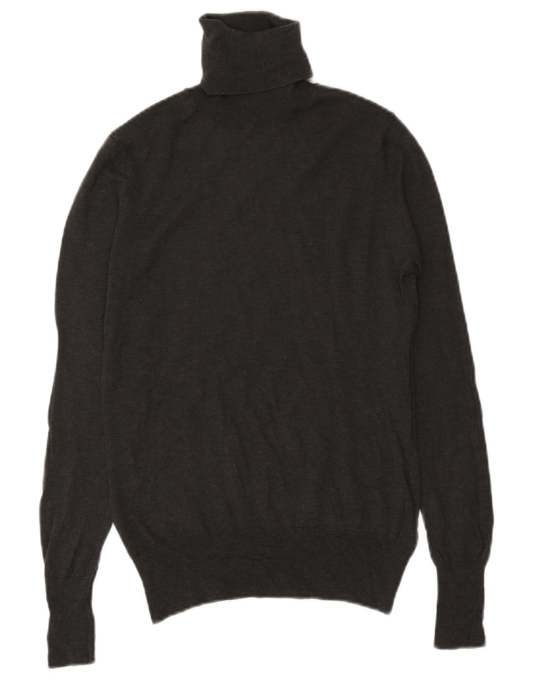 Massimo Dutti Pull col roulé pour femme UK 12 Laine gris moyen