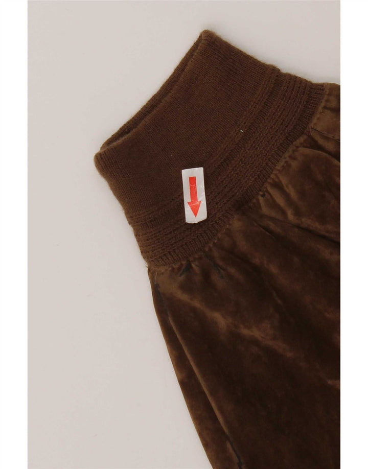 vintage Mens Velour Bomber Jacket IT 52 XL Soie Brune