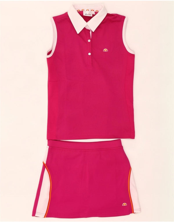 Ellesse Ensemble 2 pièces sans manches pour fille 12-13 ans Rose Colorblock Polyester