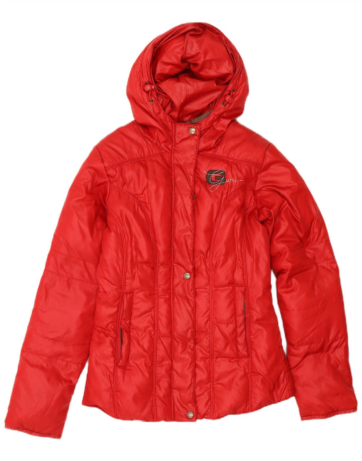 Guru Veste matelassée à capuche pour femme UK 10 Petit Rouge Polyester