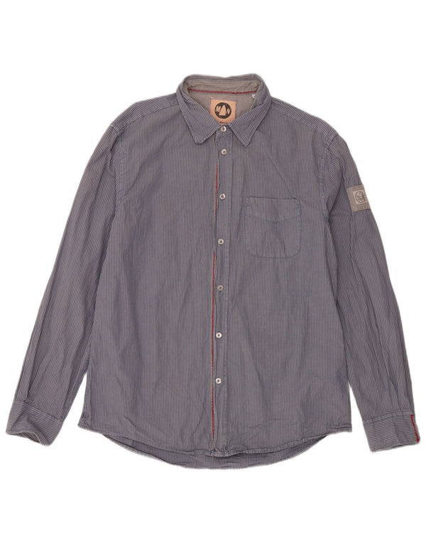 Murphy & Nye Chemise Sailmakers XL en coton bleu marine à fines rayures pour homme