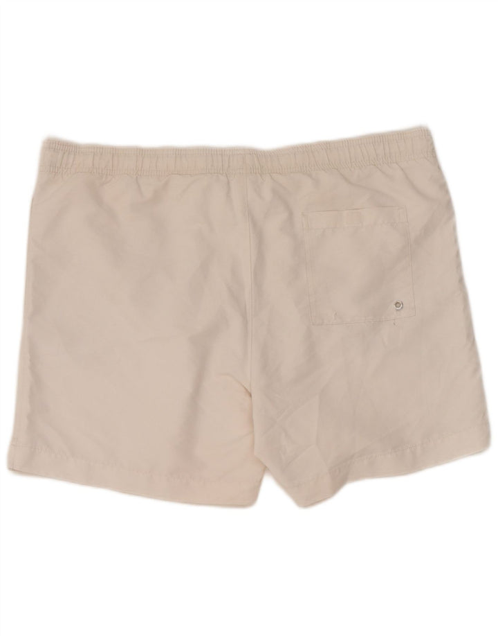 Calvin Klein Short de Bain Graphique Homme Blanc Moyen Polyester