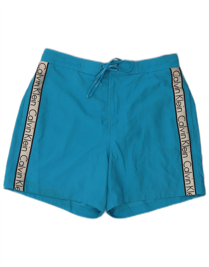 Calvin Klein Short de Bain Graphique Homme Bleu Moyen Colourblock