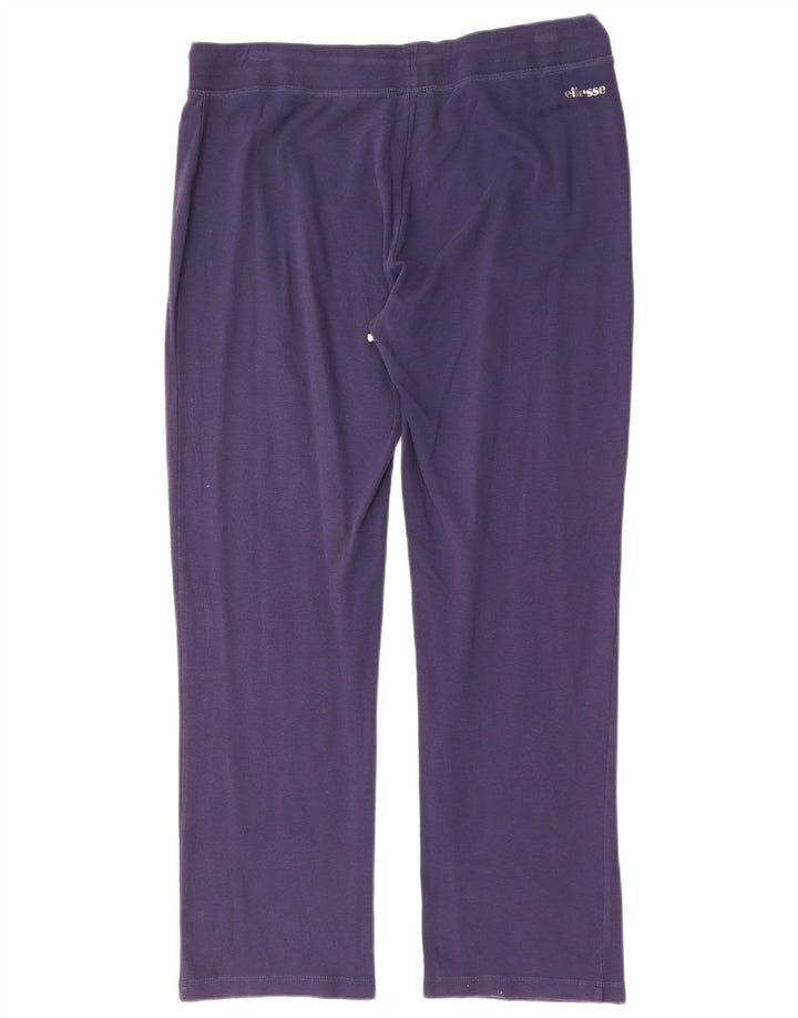 ELLESSE Pantalon de survêtement pour femme UK 20 2XL Bleu marine Coton