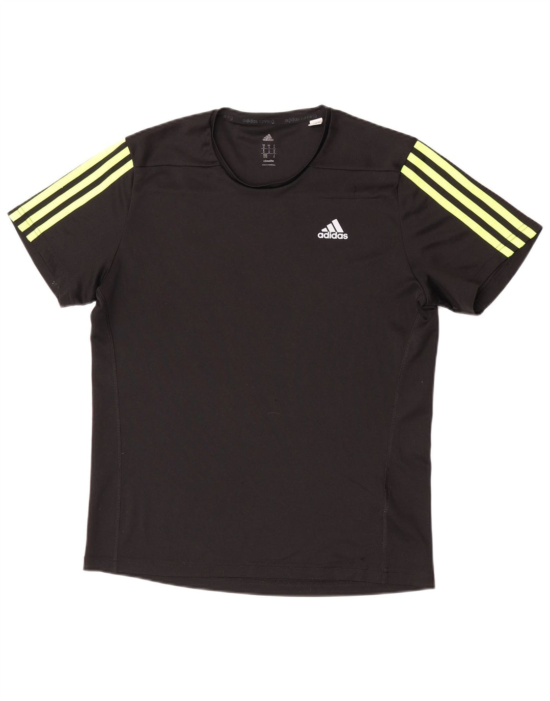 Adidas Hommes Climalite T-Shirt Top Noir Moyen Polyester