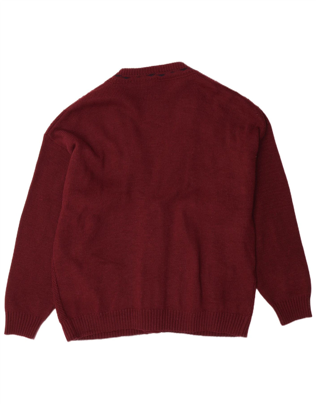 PIMET MAGLIERA Pull Cardigan Homme XL Laine Bordeaux