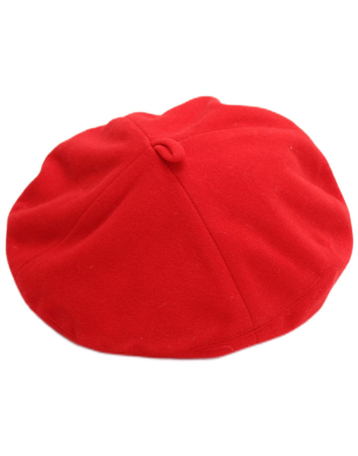 Chapeau Béret Polaire Vintage Filles 6-7 Ans Polyester Rouge