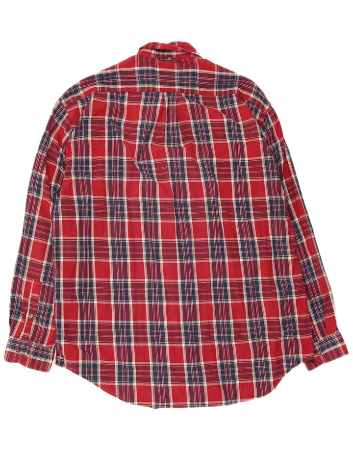 Tommy Hilfiger Chemise Homme Grand Carreau Rouge Coton