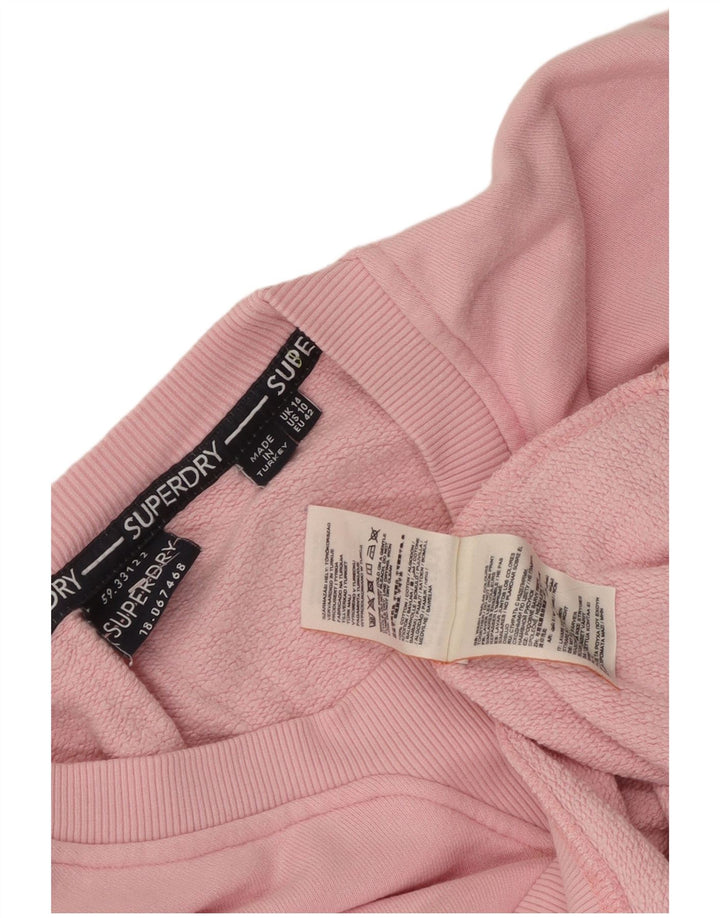 Superdry Sweat-shirt surdimensionné graphique pour femme UK 14 Large Rose