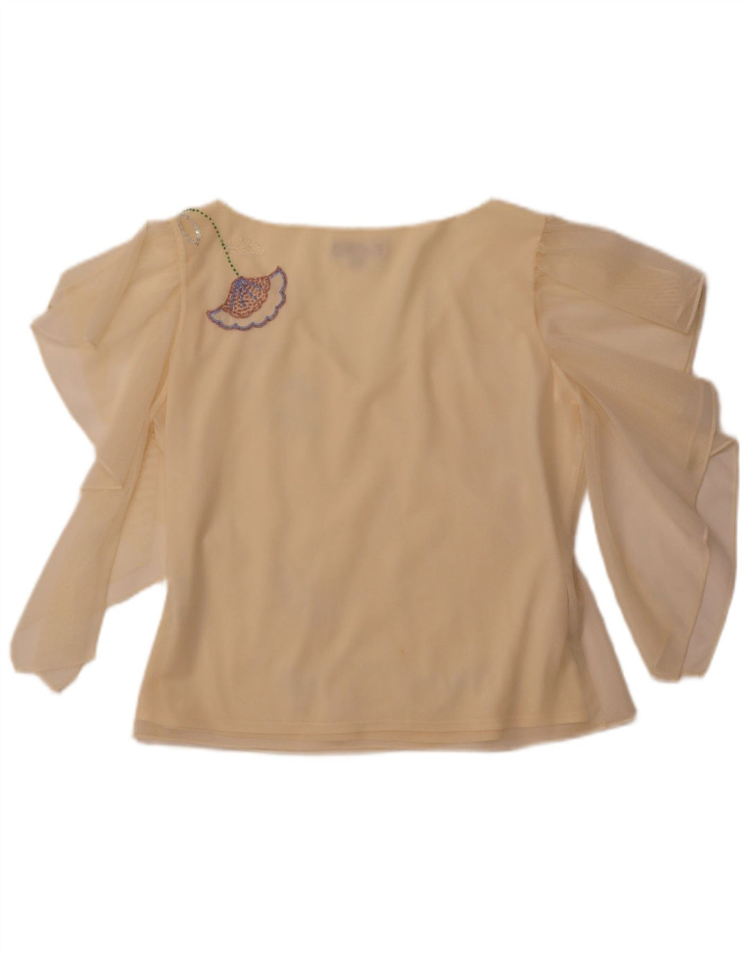 COAST Chemisier court transparent pour femme UK 16 Large Jaune Polyester