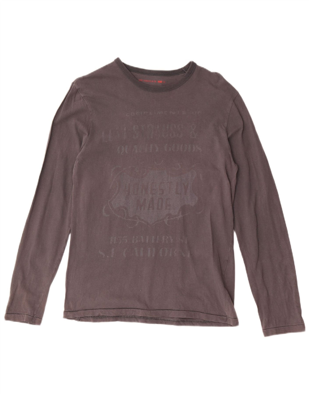 Levi's Haut Graphique à Manches Longues Homme Gris Petit Coton